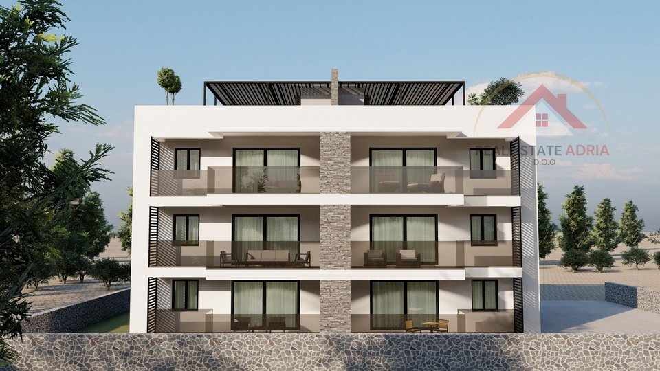 In Turnanj steht eine Wohnung mit Meerblick und Dachterrasse zum Verkauf, Biograd na Moru, Zadar
