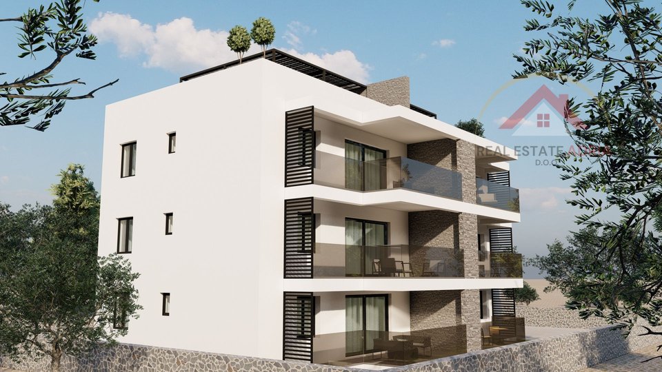 In Turnanj steht eine Wohnung mit Meerblick und Dachterrasse zum Verkauf, Biograd na Moru, Zadar