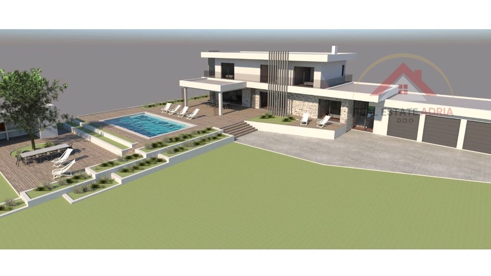 Prodaja građevinskog zemljišta sa projektom vile sa bazenom