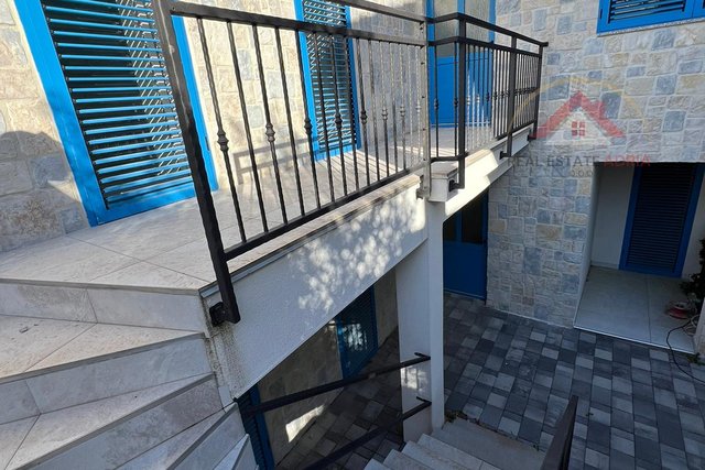 Two-room apartment for sale on the ground floor of a stone house in the center of Biograd na Moru, Dalmatia, Croatia