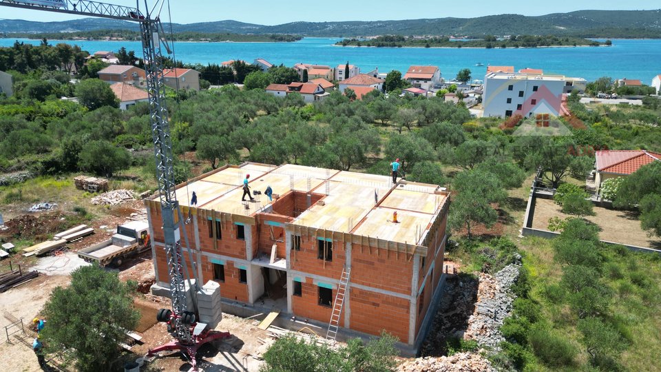 An apartment with a sea view and a roof terrace is for sale in Turanj, Biograd na Moru, Zadar county